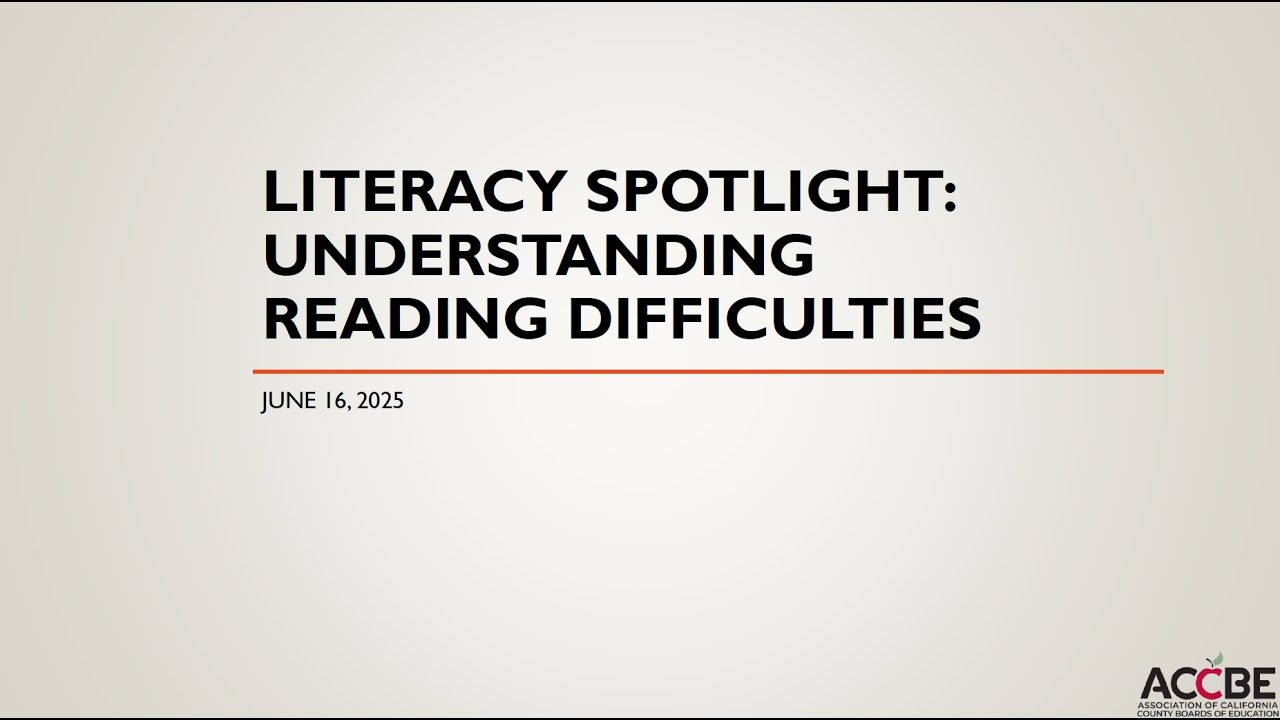 Literacy Spotlight: Overcoming Reading Difficulties - 6/16/25