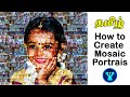 Photoshop how to create mosaic portrais tamil