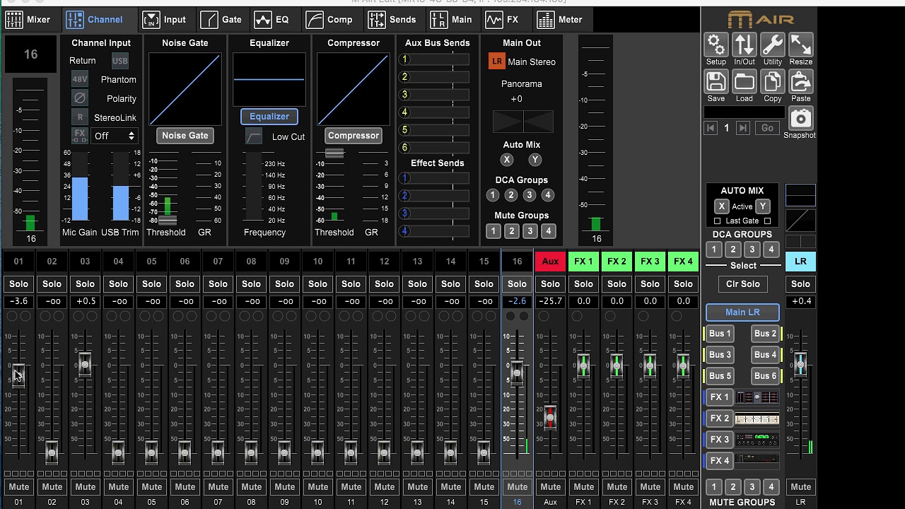 XR18 Behringer/MR18Midas grabar procesado con Efectos multitrack en