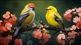 Music relieves stress, prevents anxiety and depression • Beautiful birds sing in the forest