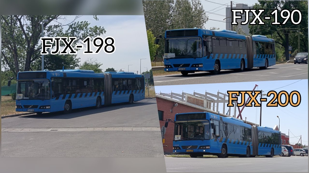 AZ ÖSSZES FJX VOLVO KINT SZEGEDEN, A VILLAMOS PÓTLÁS MIATT(FJX-190; FJX-198; FJX-200)