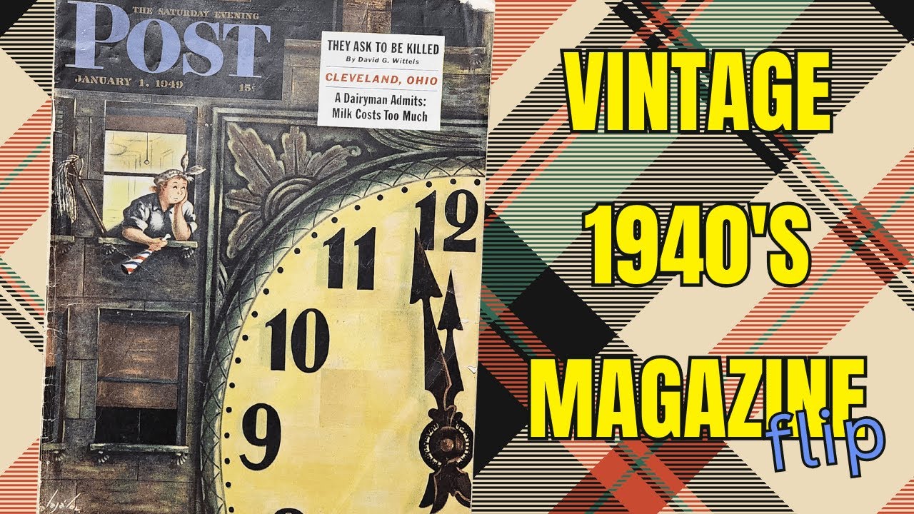 Saturday Evening Post Jan 1949 Magazine Flip Through | Vintage 1940s Ads, Cartoons, Style & Fashions