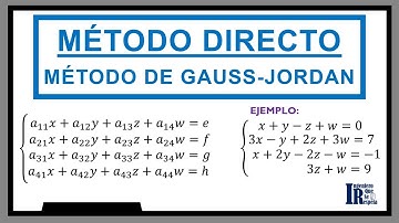 MÉTODO DE GAUSS-JORDAN  Paso a Paso (Parte 1 de 2) | Finalidad y procedimiento