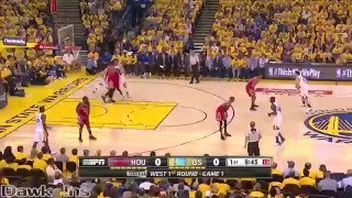 Stephen Curry full highlights 2016 playoffs rd 1 vs Rockets - 24 pts in 20 mins, left injured!