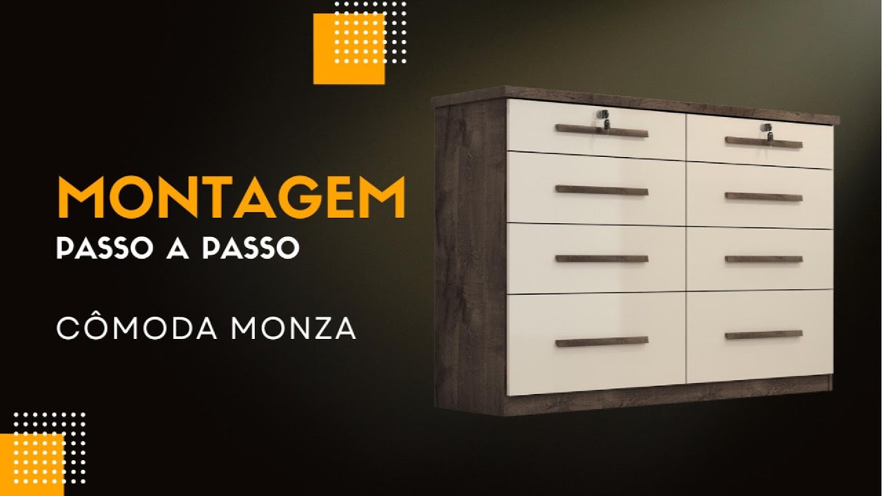 Comoda Infantil Monza 8 Gav Com Chave - Tonielque Móveis
