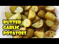 Butter garlic potatoes  garlic baby potatoes quick and easy recipe