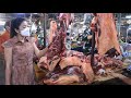 Market show, Beef is so fresh in the morning / Buy beef to make beef steak at home