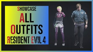 Resident Evil 4 Remake: All Outfits Showcase | Costumes for Leon and Ashley