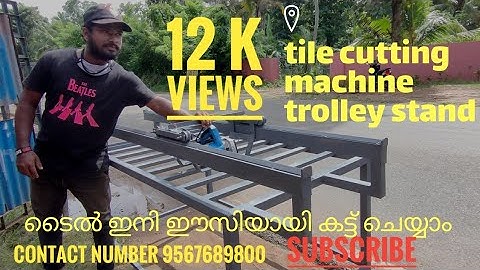 Tile cutting machine trolley stand_ making video_arun engineering works