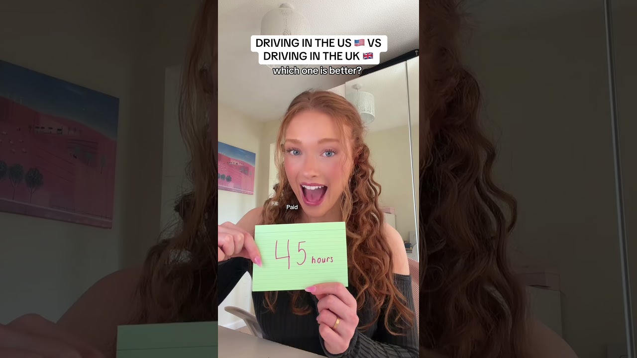 DRIVING IN THE US 🇺🇸 VS DRIVING IN THE UK 🇬🇧 which one is better? #fyp #uk #usa #ukvsusa