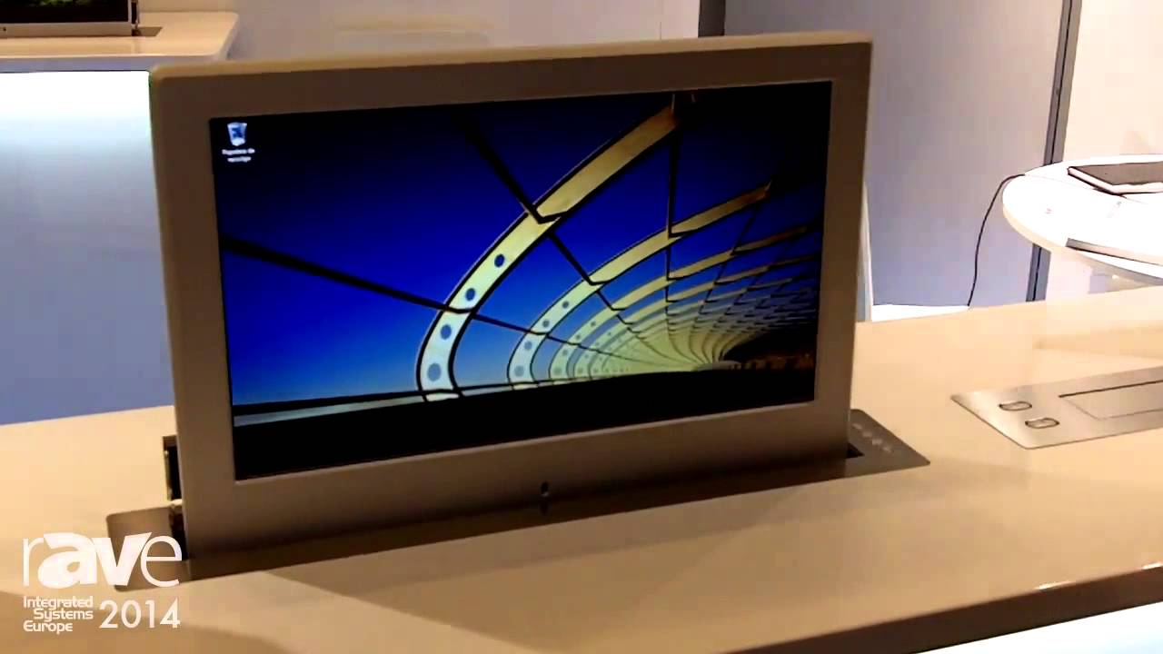 ISE 2014 Soltec Exhibits Its New Retractable TableTop Monitors YouTube