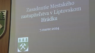 Zasadnutie (mimoriadne) MsZ dňa 7. 3. 2024