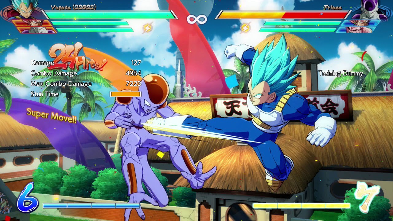 Corner SSB Vegeta Combo (1 assist,2 bars)