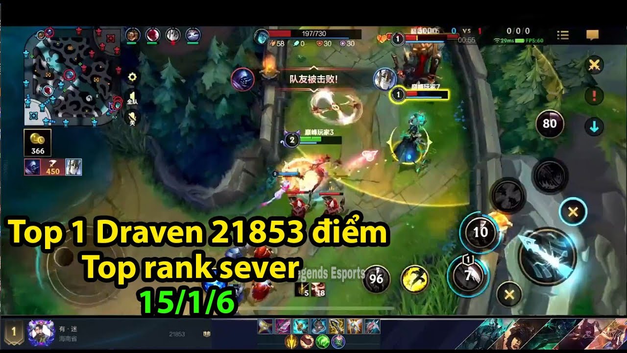 Draven Tốc chiến | Top 1 Draven 21853 điểm | Ngọc Nhịp độ sẽ giúp Draven trở thành Quái Vật thế nào