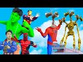 Superheroes Vs Siren Spider And Siren Head Gold BigGreenTV 