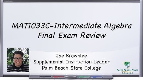 Question 37, MAT1033C Practice Final Exam