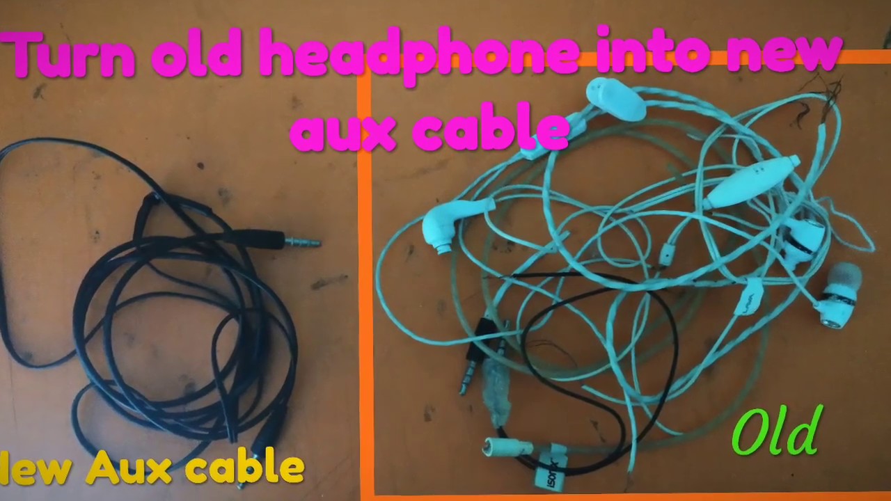 How to make Aux cable from old headphone - YouTube