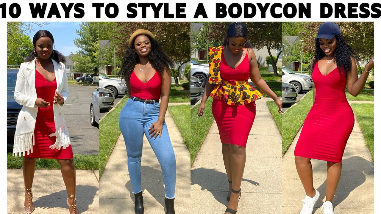 HOW TO STYLE A BODYCON DRESS IN 10 DIFFERENT WAYS #fashionova - YouTube