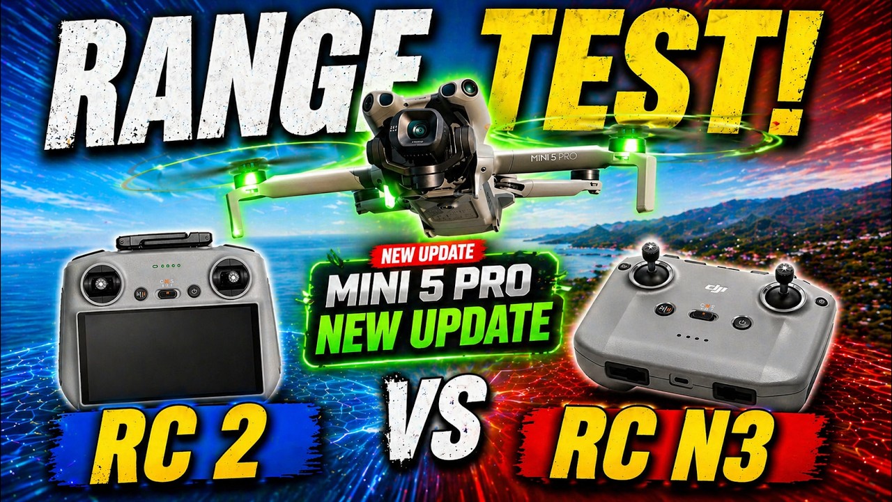DJI Mini 5 Pro RANGE TEST + NEW UPDATE! DJI RC 2 vs DJI RC N3 V01.00. ...