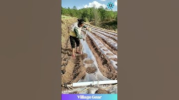 That Farming Tool is GENIUS!🤯Mulch-Laying Level 1000! #farminglife #gardeninghacks #diytools #smart