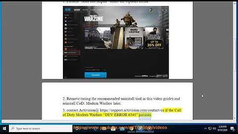 Fix DEV ERROR 6345 in Call of Duty Modern Warfare on Windows 10 (11/22/2020 Re-updated)
