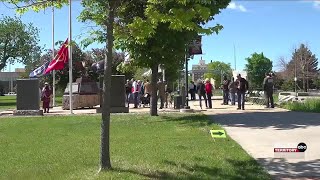 Dozens honor Memorial Day at the Black Hills War Monument in Rapid City’s Memorial Park