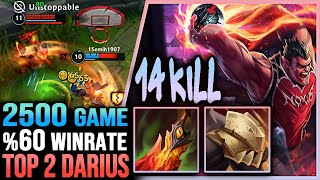 WILD RIFT DARIUS - 2500 GAME %60 WINRATE TOP 2 DARIUS GAMEPLAY - GRANDMASTER RANKED