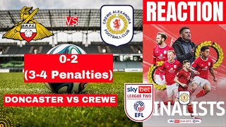 Doncaster Rovers vs Crewe Alexandra 0-2 (3-4 Penalties Live EFL League Two Football Score Highlights