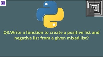 Python: Function to create two separate list for positive and negative integers....