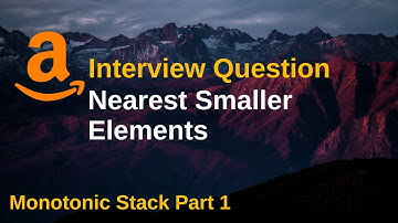 Nearest Smaller Elements | Monotonic Stack Part 1 | Stack | Array | JAVA