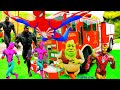 Xe Ô Tô Cứu Hỏa Giải Cứu Siêu Nhân Người Nhện Khổng Lồ, GTA V Spider man Cars VS Hulk || TMPHUONG