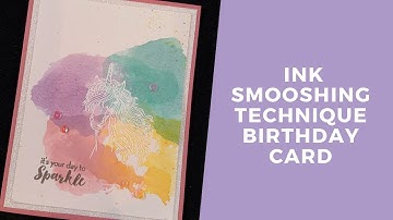 Ink Smooshing Technique for Card Backgrounds  (Stampin