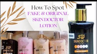 How To Know Original Skin Doctor Lotion And The Fake