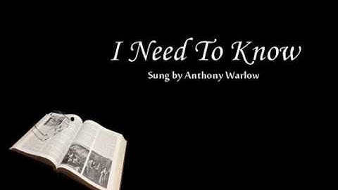 I Need To Know (Lyric Video) | Jekyll and Hyde Musical