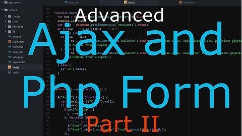 Advanced ajax and php form part 2