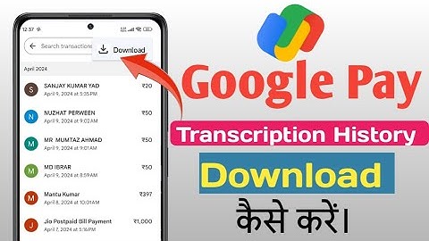How to save all transactions history from google pay | google pay transaction history download