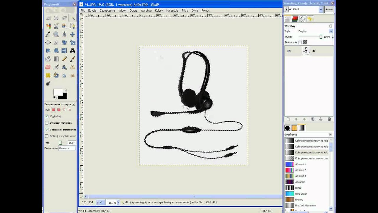 Tutorial Gimp Zmiana Tła Youtube