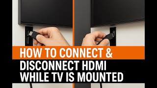 How to connect & disconnect HDMI Cable while tv is mounted on the wall
