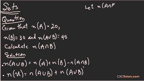 CXC Tutors finding the number of elements in a set