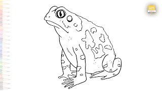 Toad easy drawings | Outline drawing tutorial | How to draw A Toad step by step | #artjanag
