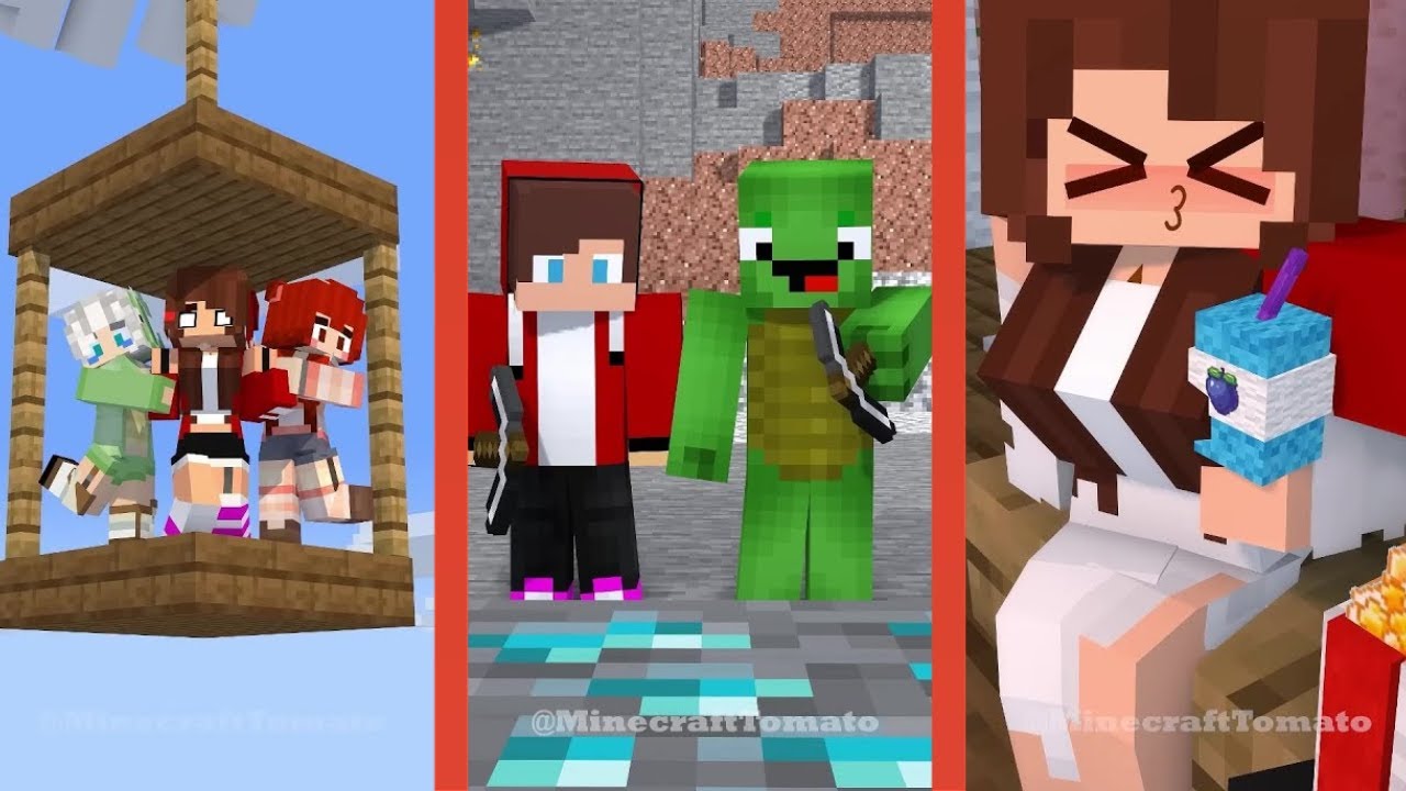 Team Maizen vs Illager Team Happy Ghast Battle | Minecraft Mix 