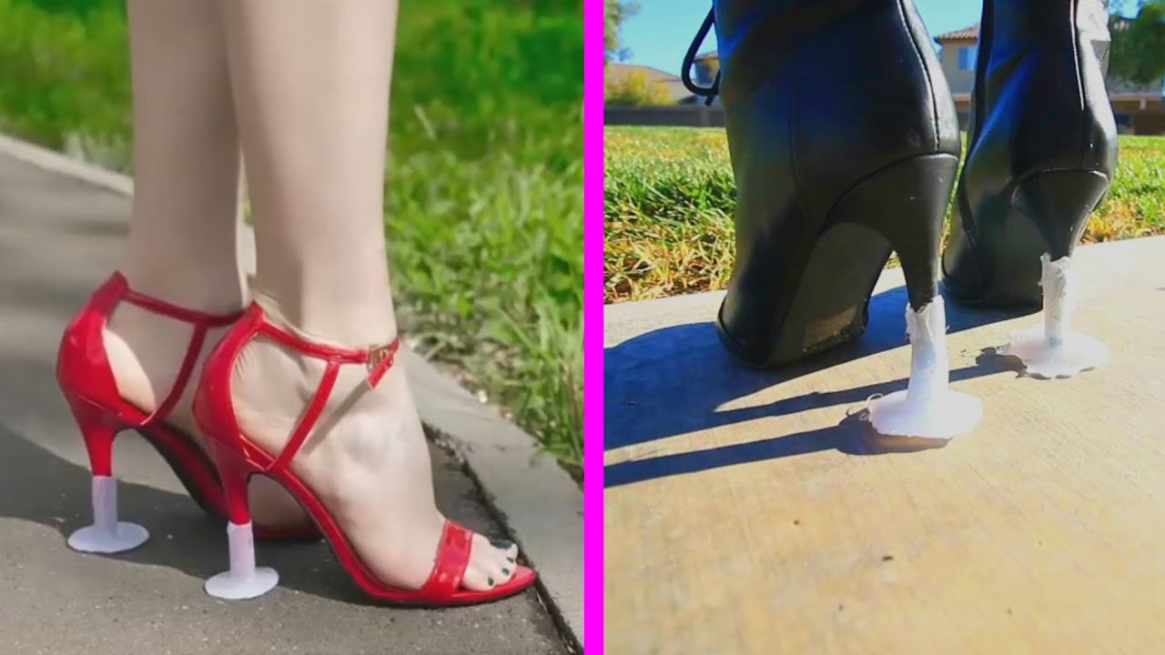 High heel protector strips protect high heels from scratches