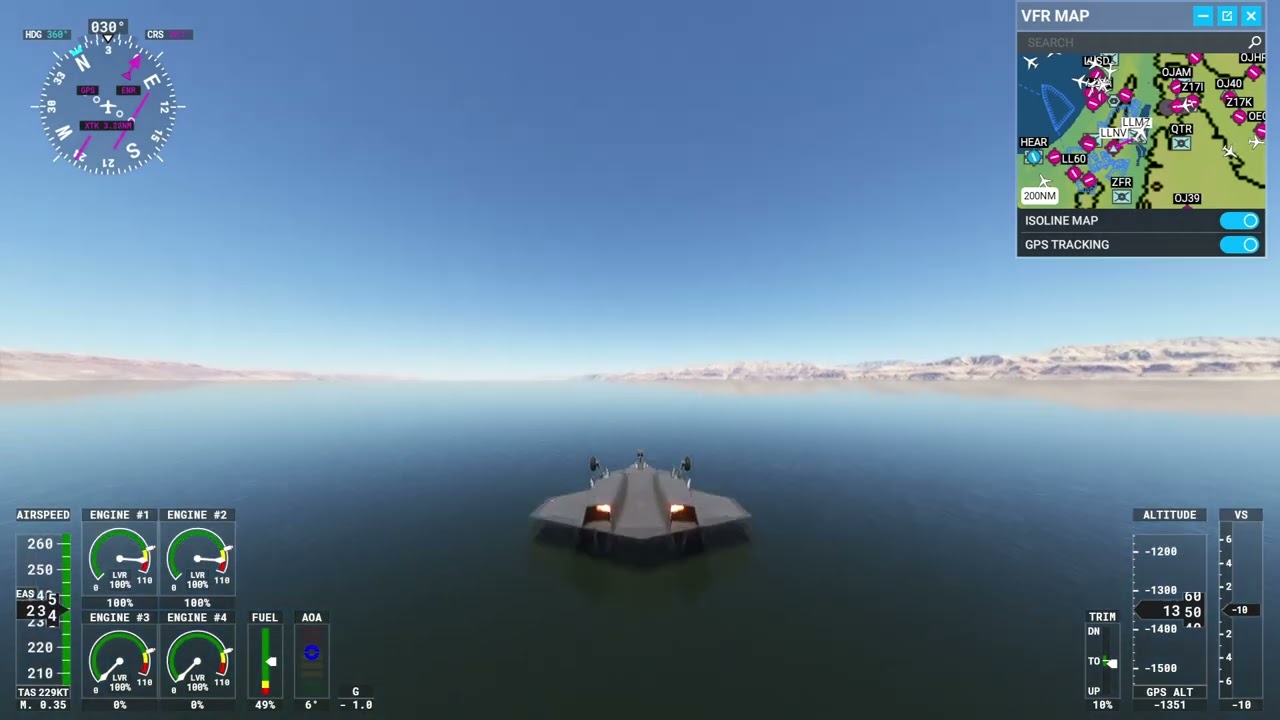 MSFS 2020 Darkstar from Nevatim to Metzada (Crash Bug 9070XT)