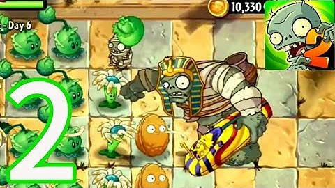Plants vs. Zombies 2 - Gameplay Walkthrough Part 2 - Ancient Egypt - Day 6 (iOS, Android)