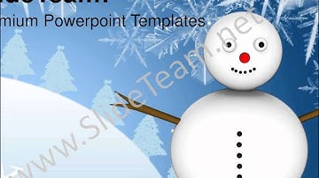 Snowman With Winter Scene Holidays PowerPoint Templates PPT Backgrounds  1112 Slides Backgrounds