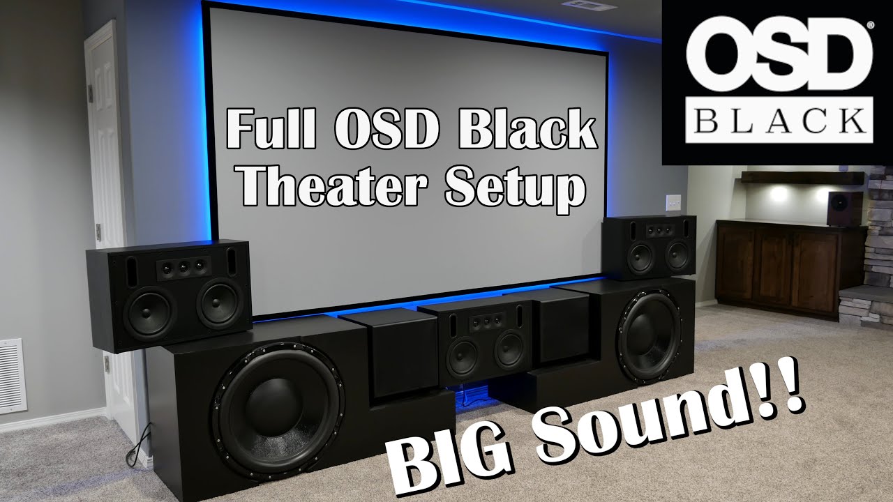 BIG SOUND with OSD Black! Full Atmos Home Theater System