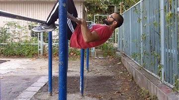 Advanced Tuck Lever Pullups #1 (2-1, 5-4, 10-10, 10-8 reps)