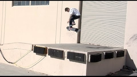 Cody McEntire Nollie bs big spin Gardenia bump over loading dock raw