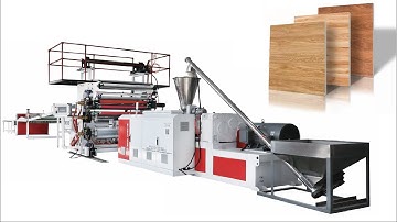 marble sheet making machine pvc marble sheet floor TV wall panel extruder production line from China