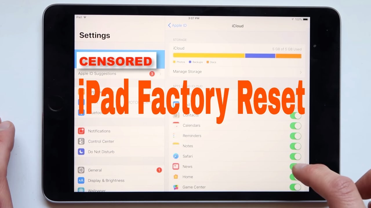 iPad Factory Reset - Disable iCloud, Find my iPad Reset Password Forgot  Password 14